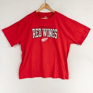 Detroit Red Wings NHL Official Licensed Hockey T Shirt 2XL Cotton Short Sleeve